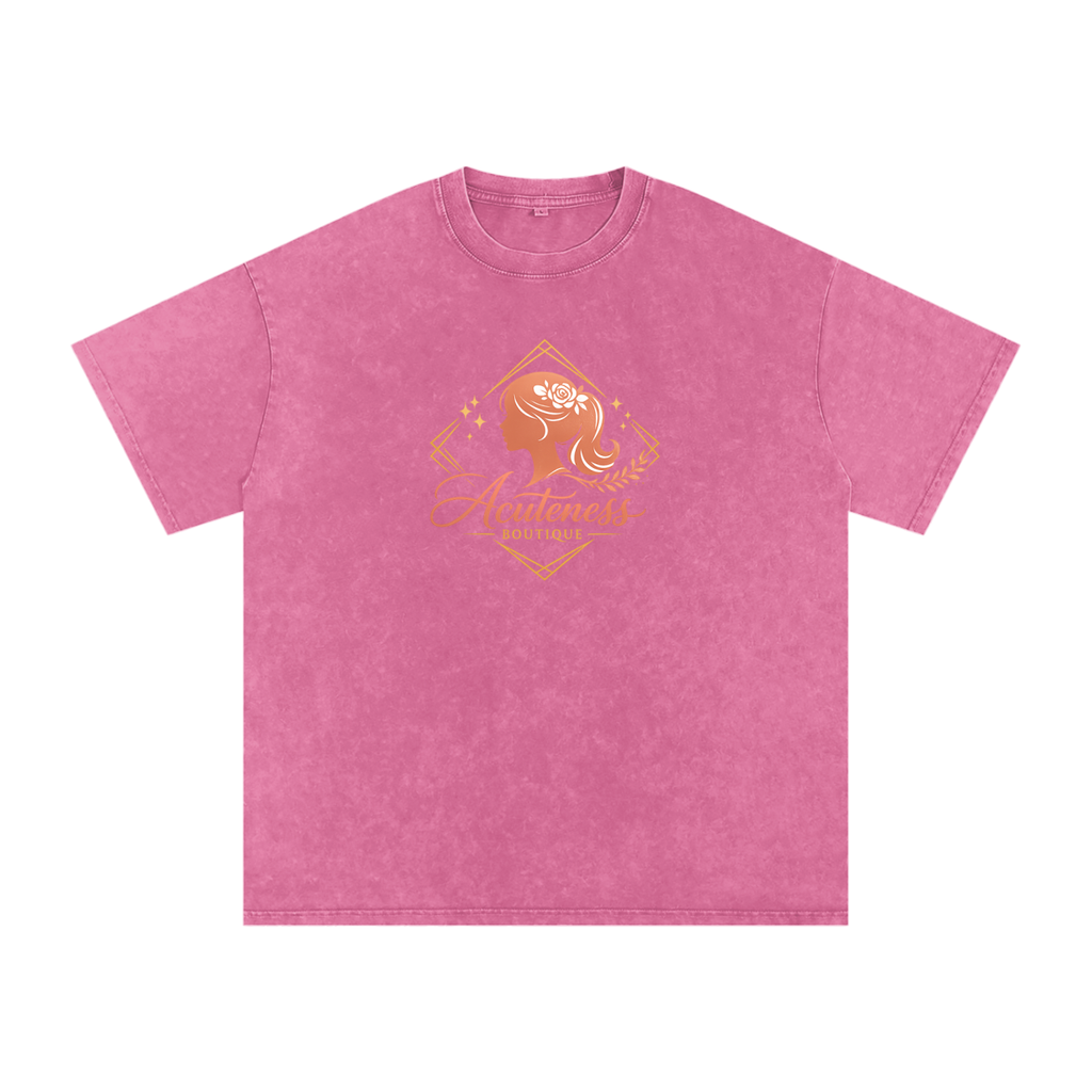 Snow Washed Oversized Cotton T-Shirt