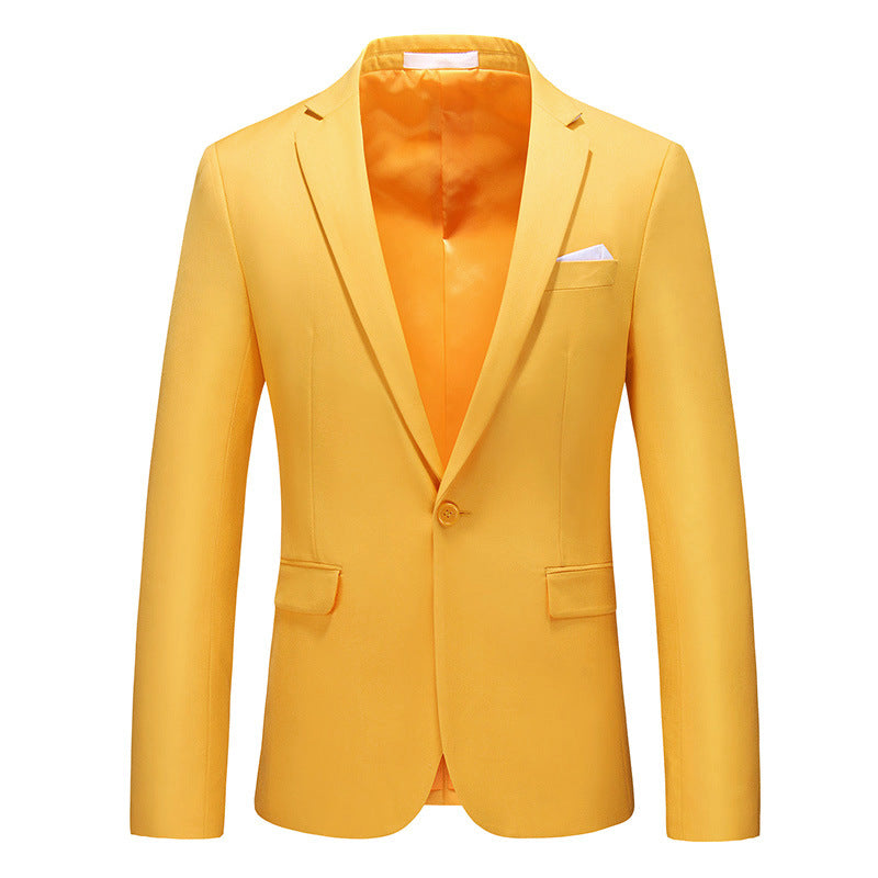 Mens Korean-style Slim-fit Business Suit Jacket