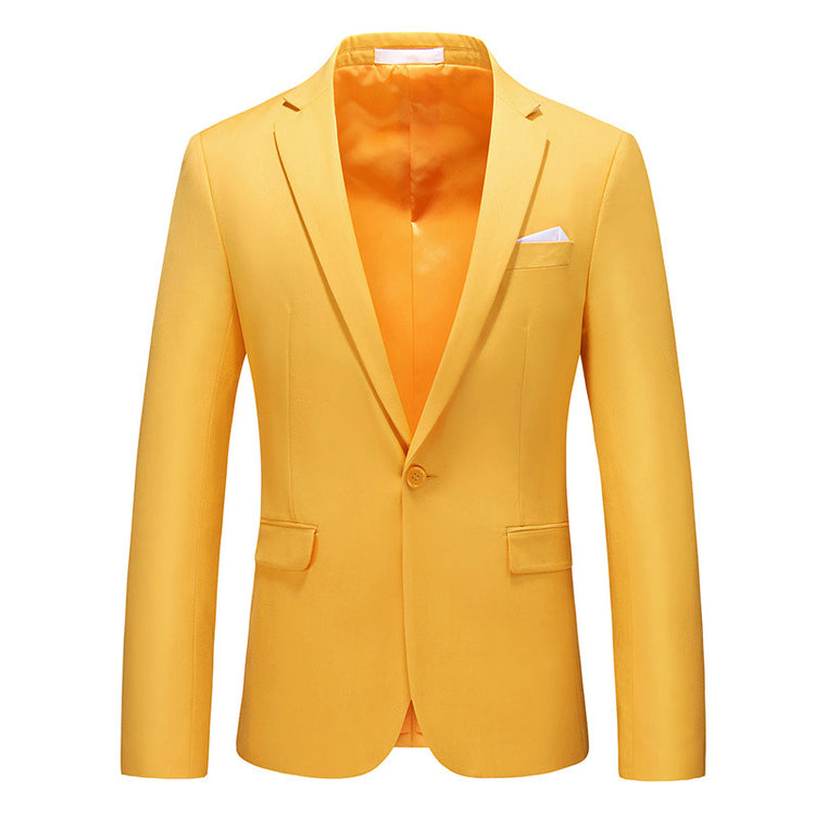 Mens Korean-style Slim-fit Business Suit Jacket