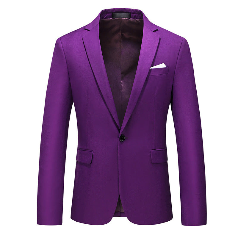 Mens Korean-style Slim-fit Business Suit Jacket