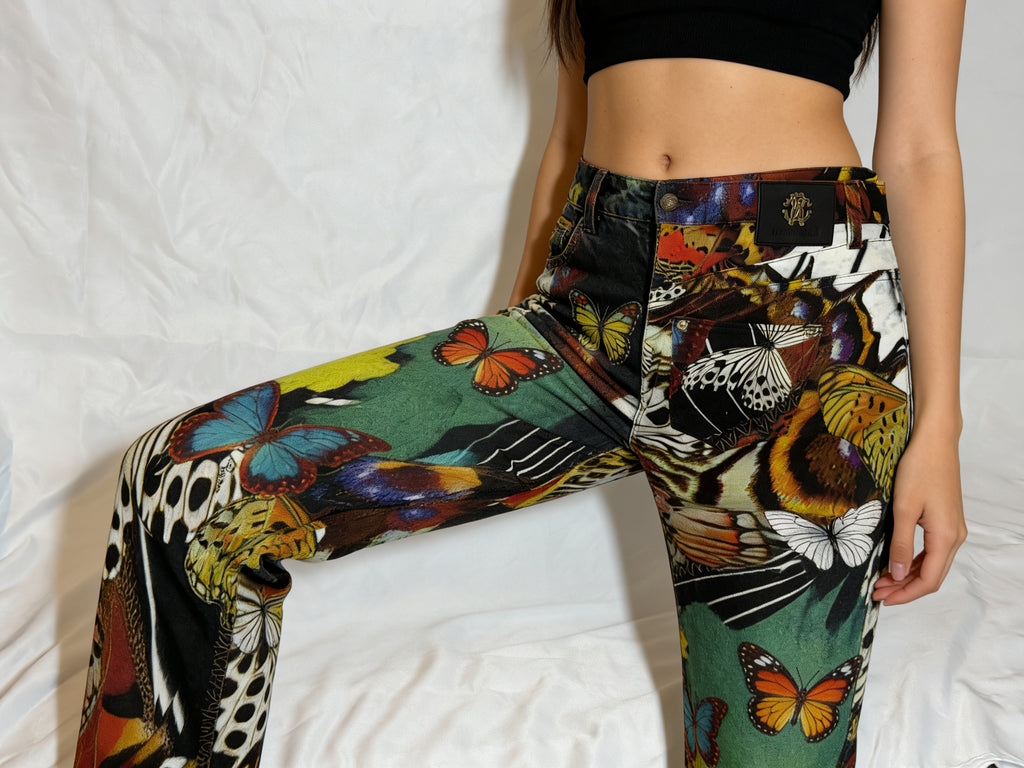 Butterfly Print Jeans