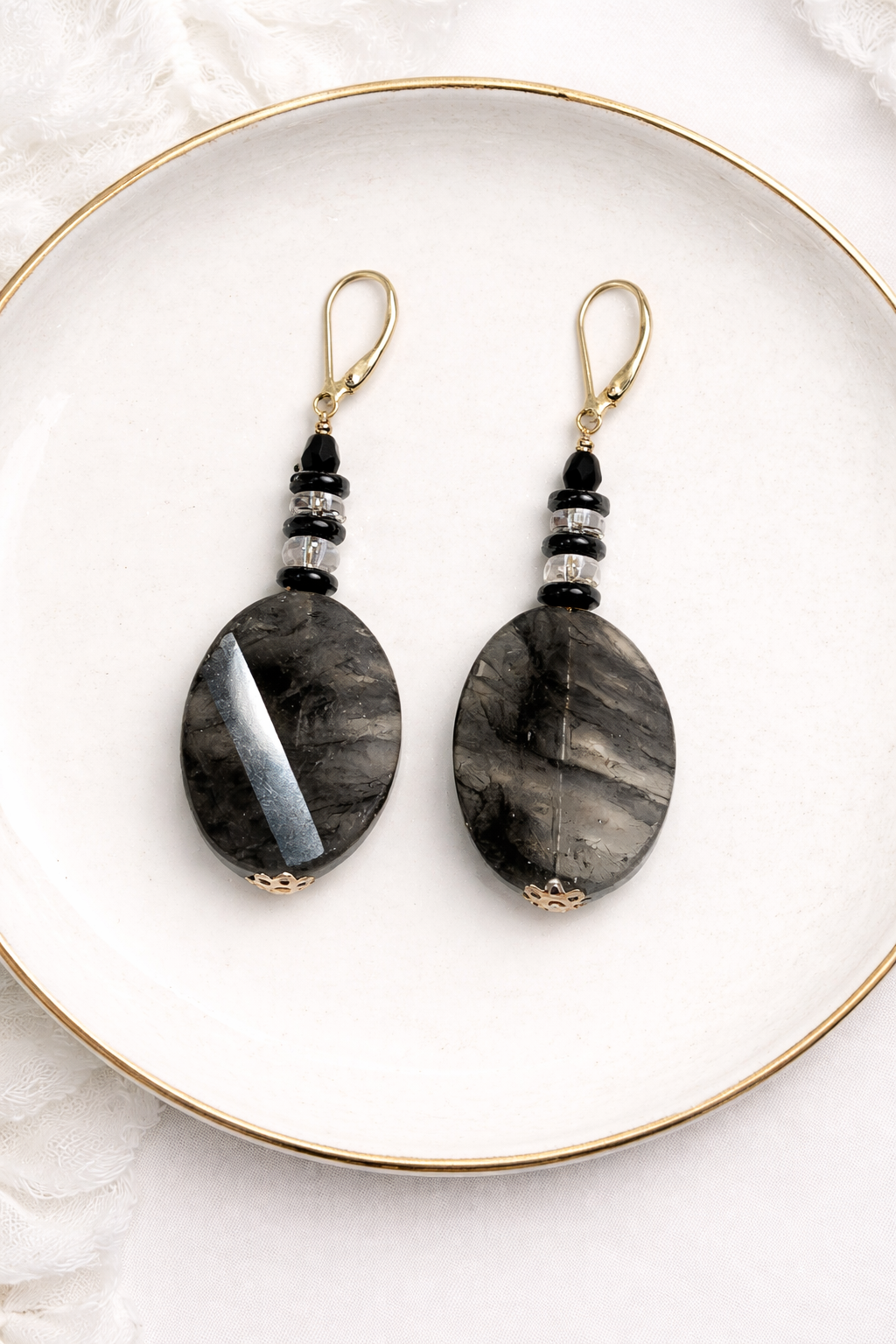 Classic Glow Glass Stone Earrings