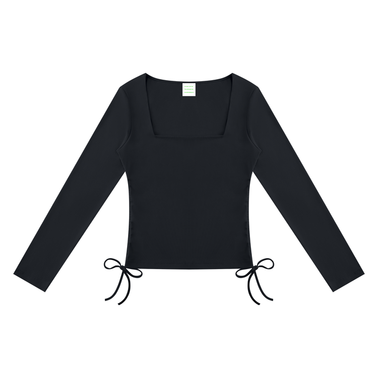 Women's Ruched Square Neck T-Shirt