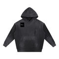 Vintage Washed Frayed Fleece Hoodie