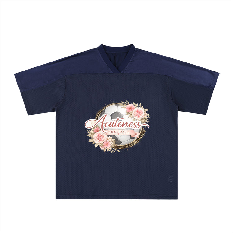 Oversized Mesh V-Neck Soccer Jersey