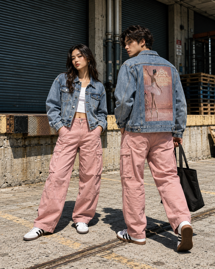Unisex Vintage Wash Denim Jacket