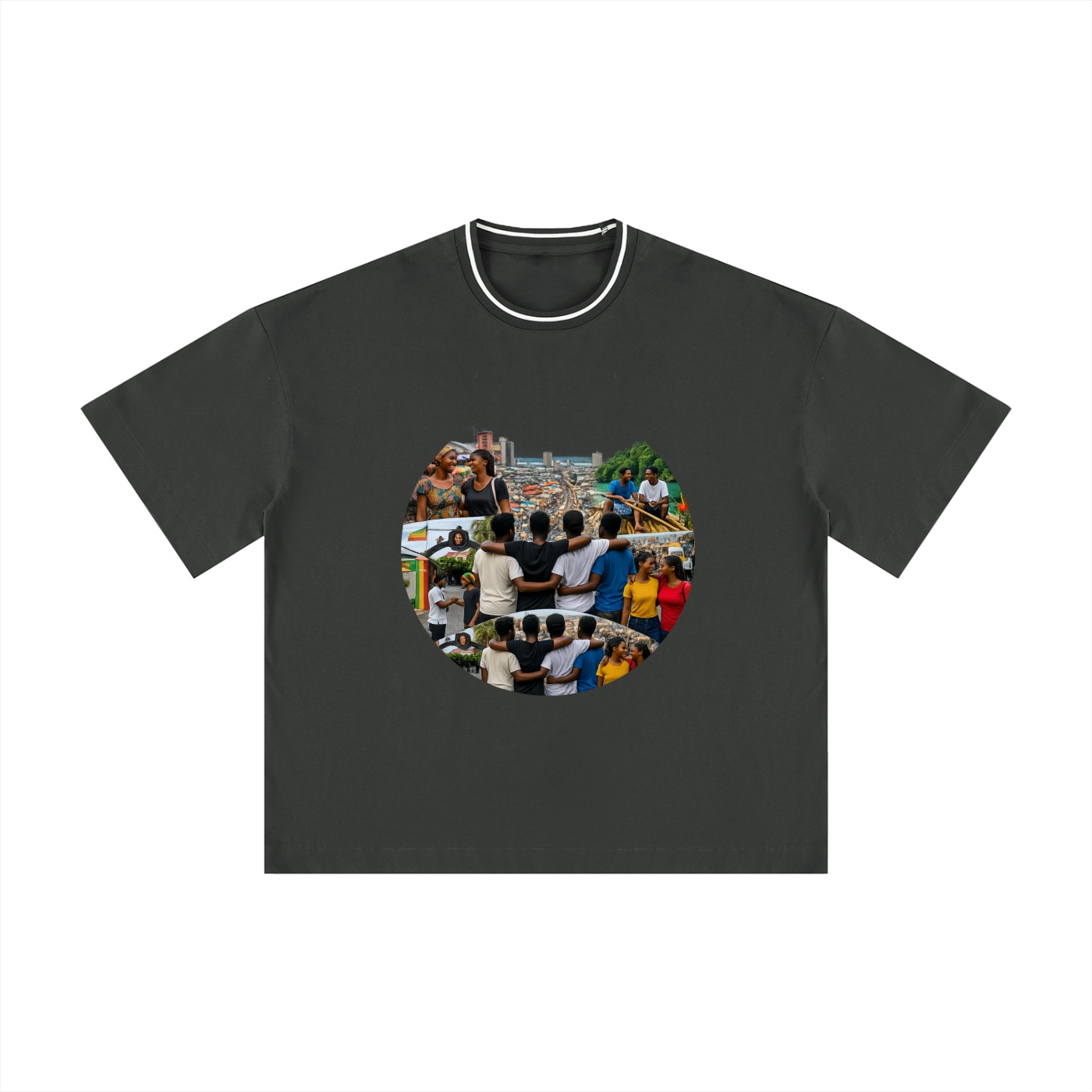 Unisex Boxy Ribbed T-Shirt