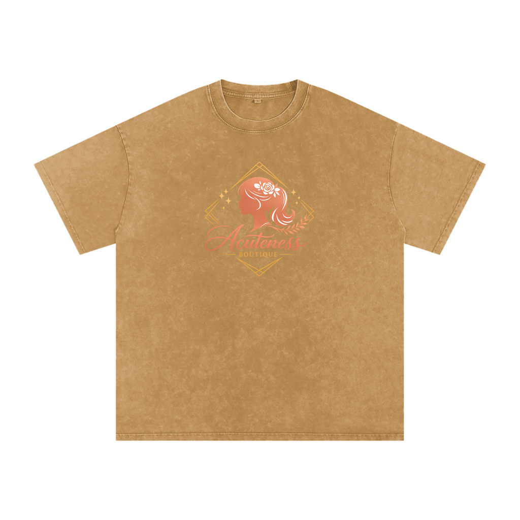 Snow Washed Oversized Cotton T-Shirt