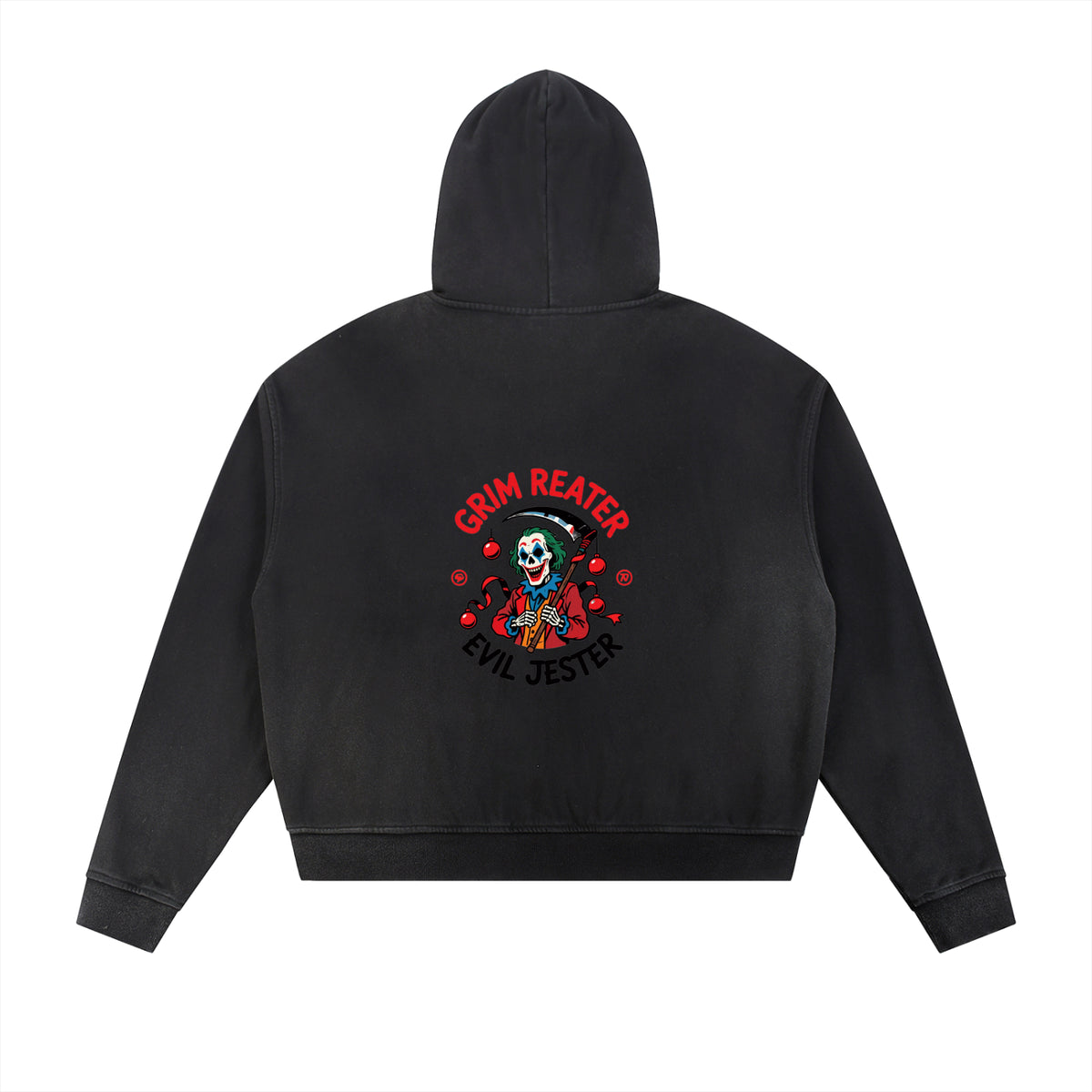 Sun Fade Frayed Raw Edge Fleece Zip Hoodie