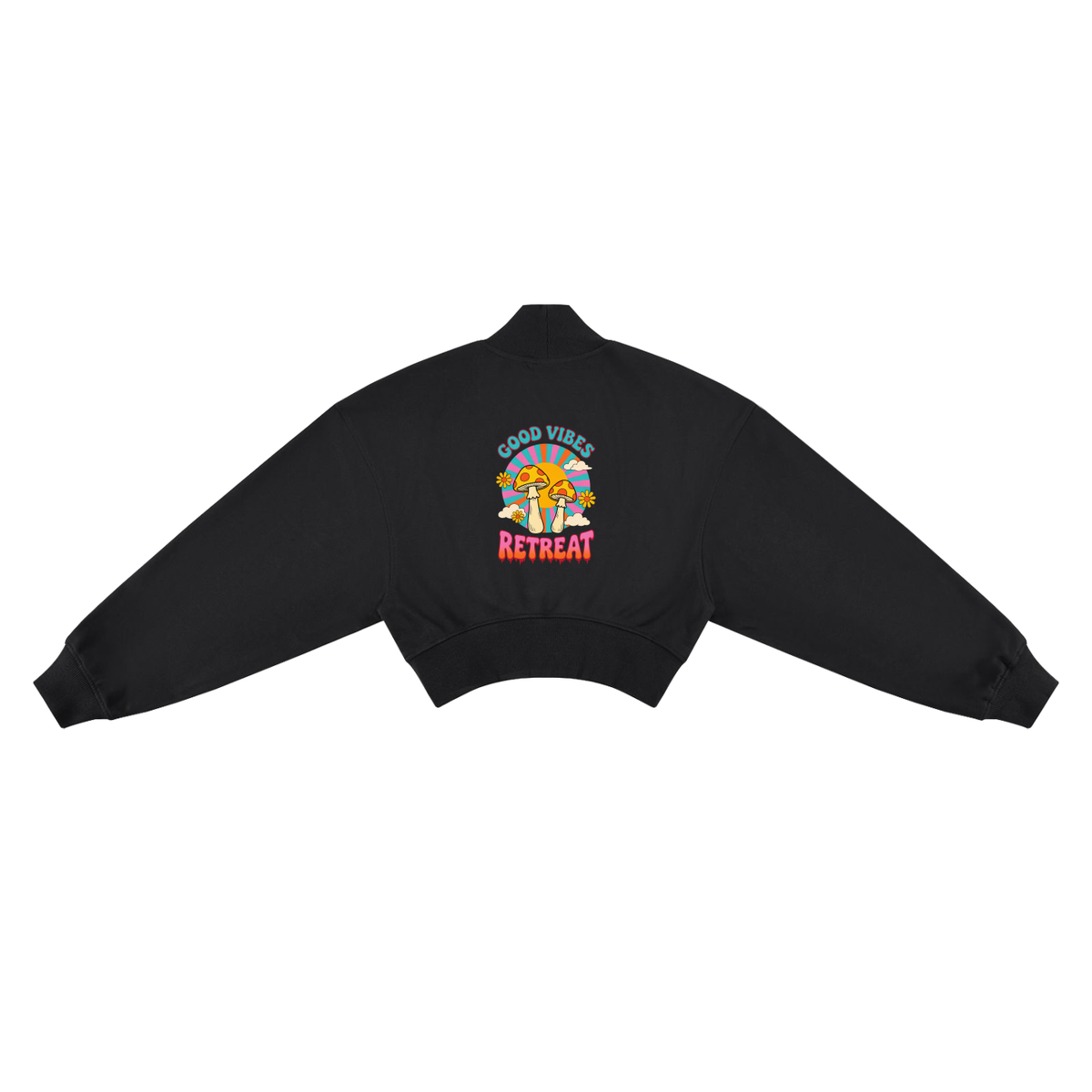 Women's Crop Mock Neck Sweatshirt