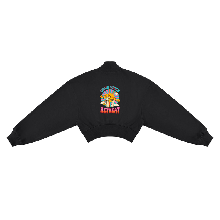 Women's Crop Mock Neck Sweatshirt