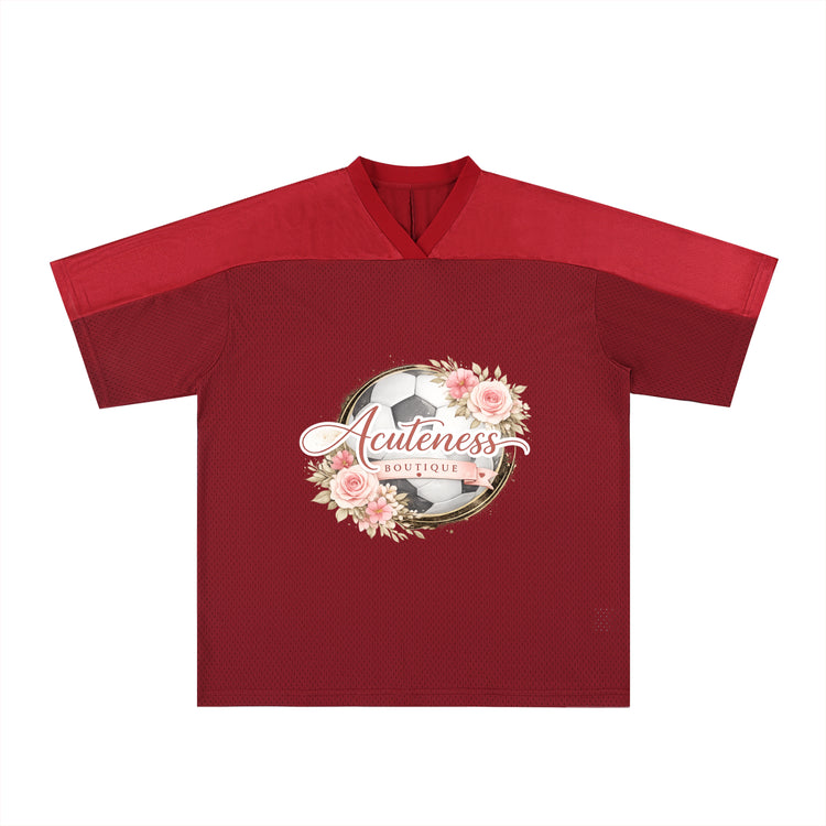 Oversized Mesh V-Neck Soccer Jersey