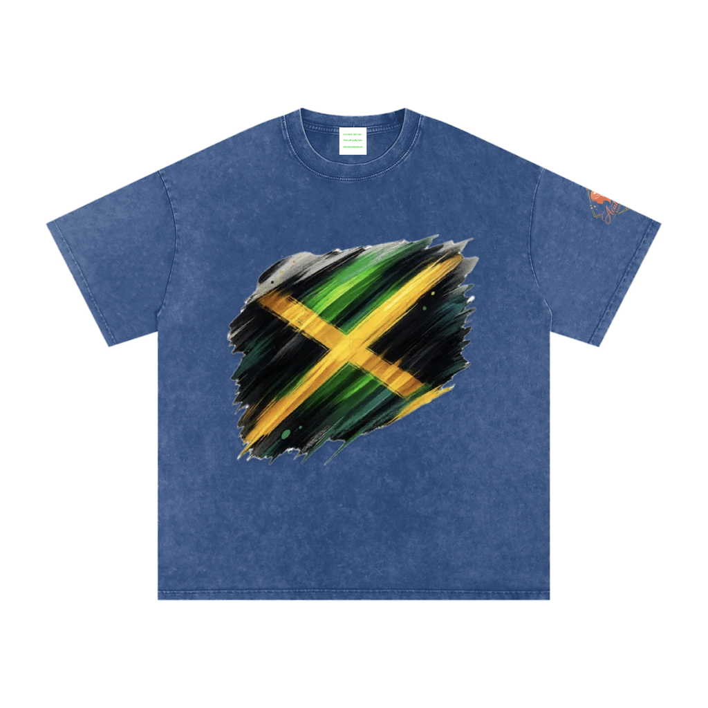 Snow Washed Oversized Cotton T-Shirt
