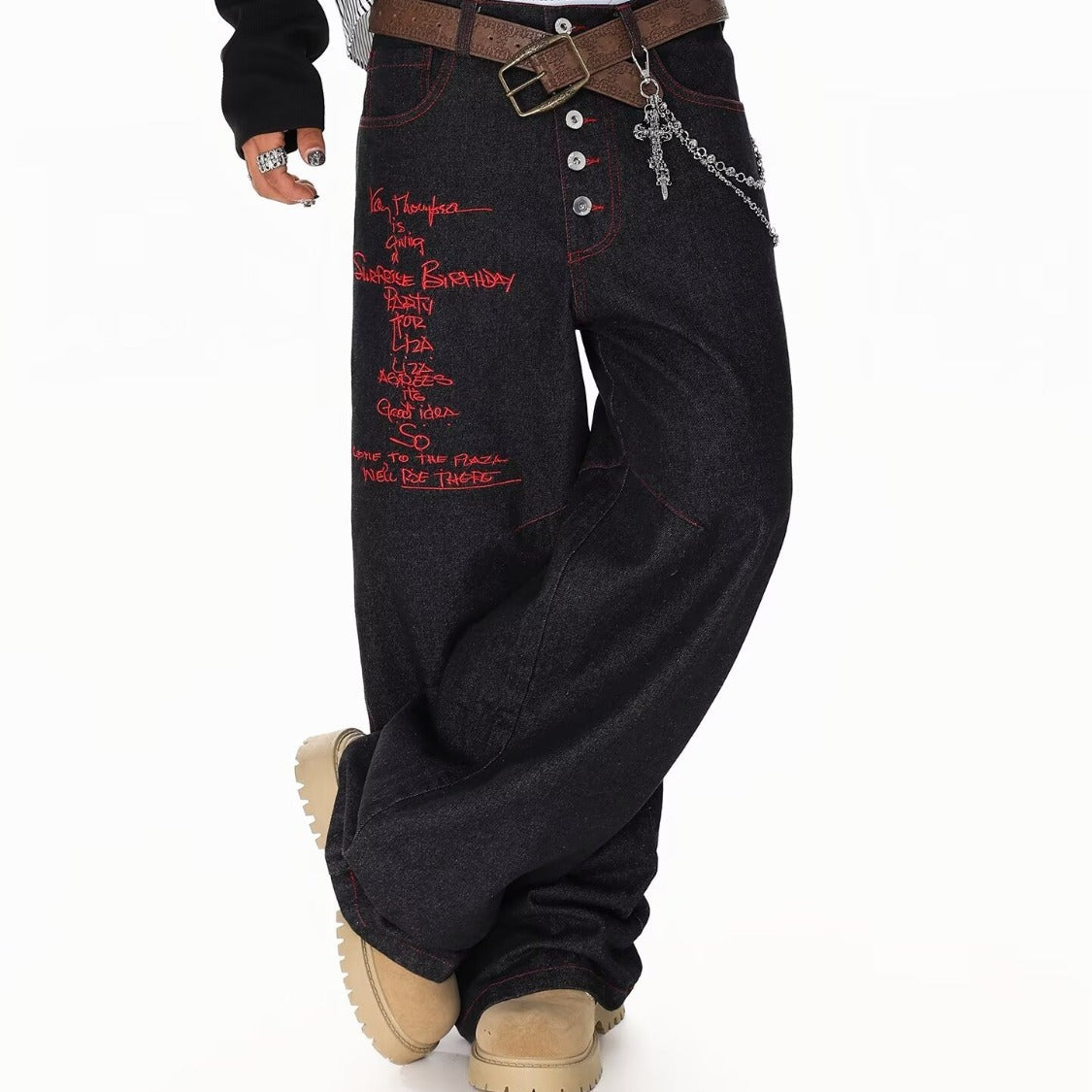 American-style High-street Machete Jeans For Men