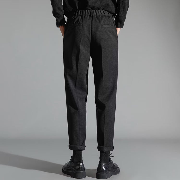 Mens Stylish Slim-fit Wool Casual Pants