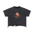 Vintage Wash Boxy Distressed Hem T-Shirt