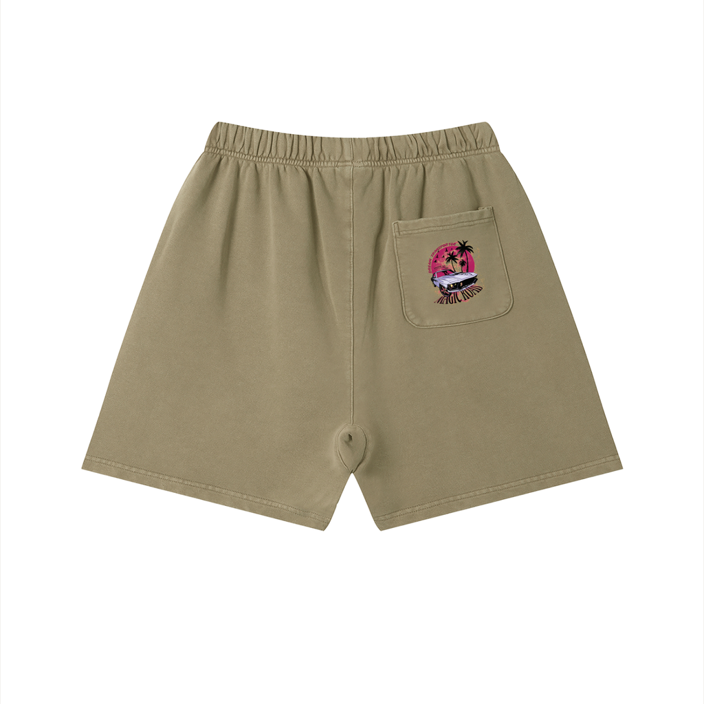 Unisex Vintage Wash Cotton Shorts