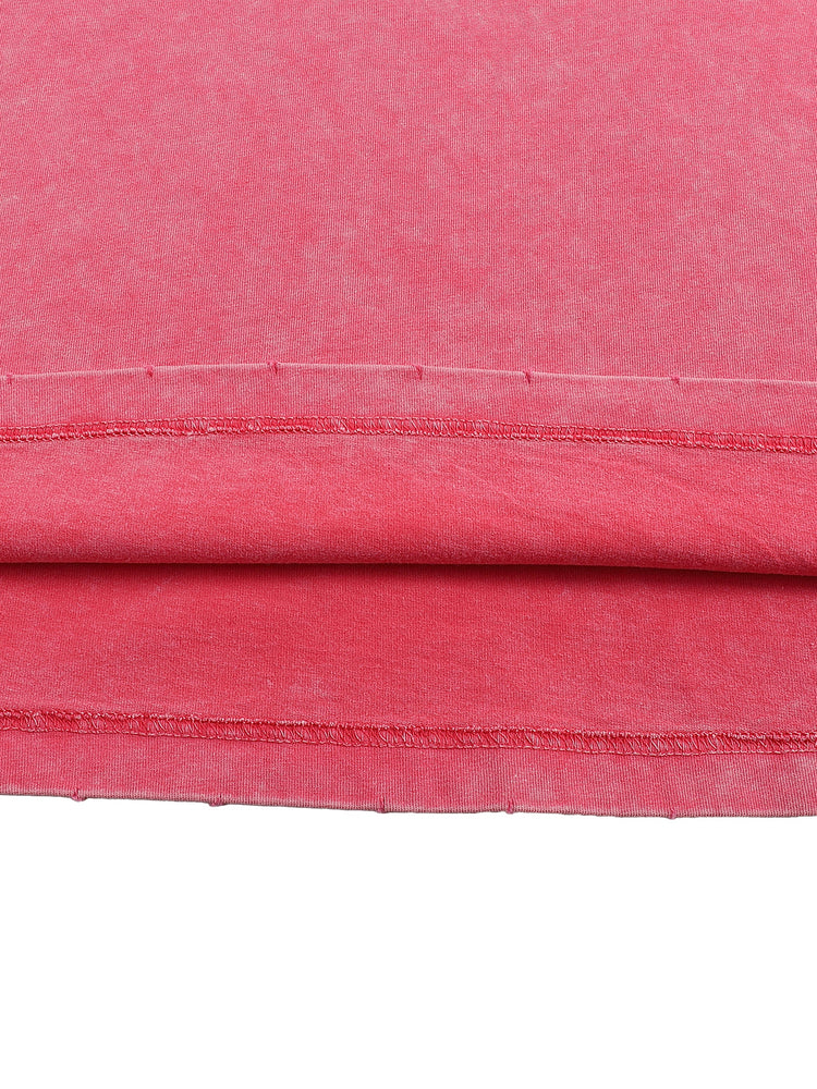 Snow Washed Frayed Edge T-Shirt
