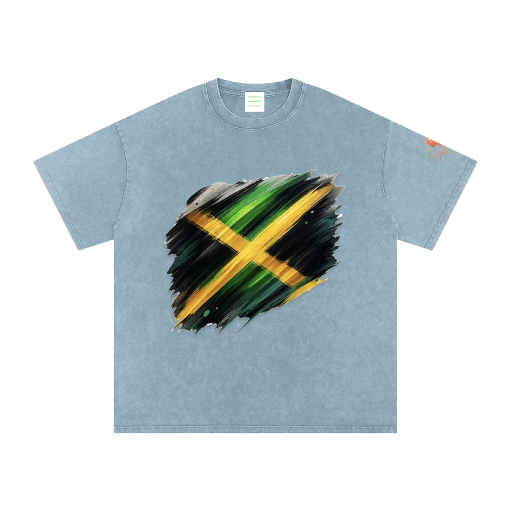 Snow Washed Oversized Cotton T-Shirt