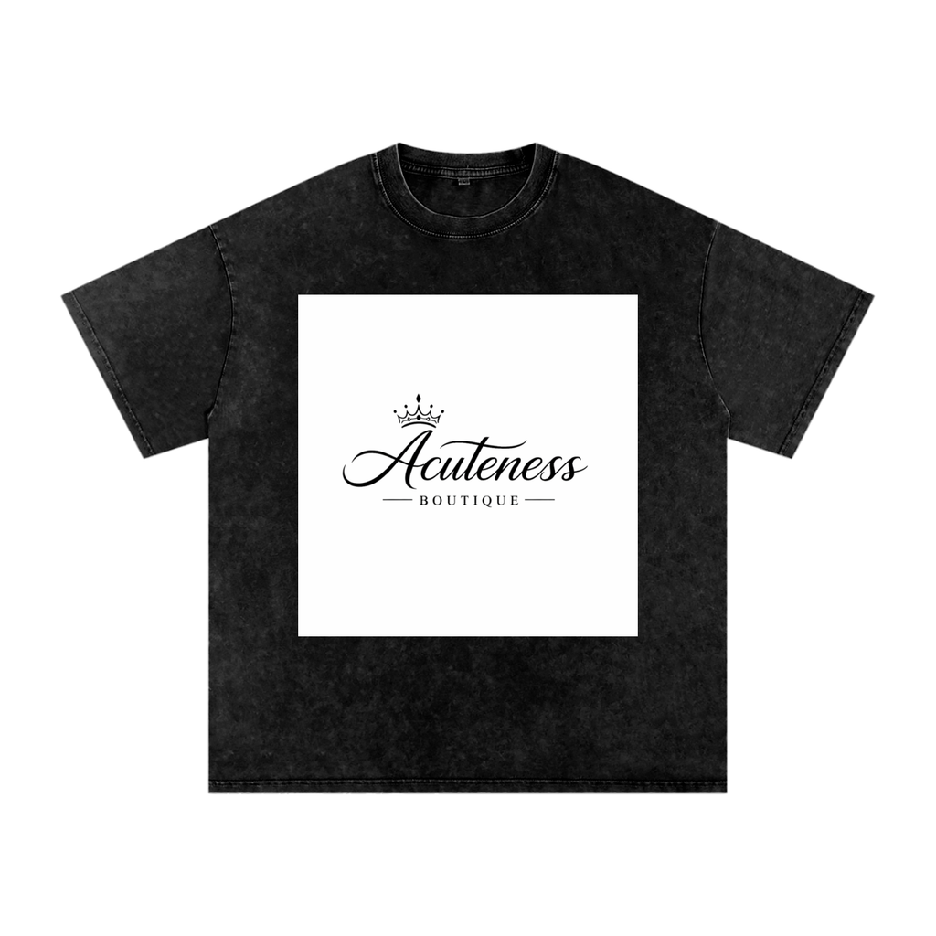 Snow Washed Oversized Cotton T-Shirt