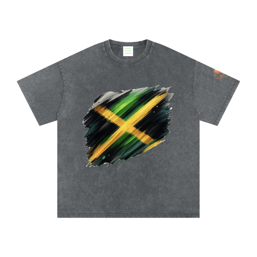 Snow Washed Oversized Cotton T-Shirt