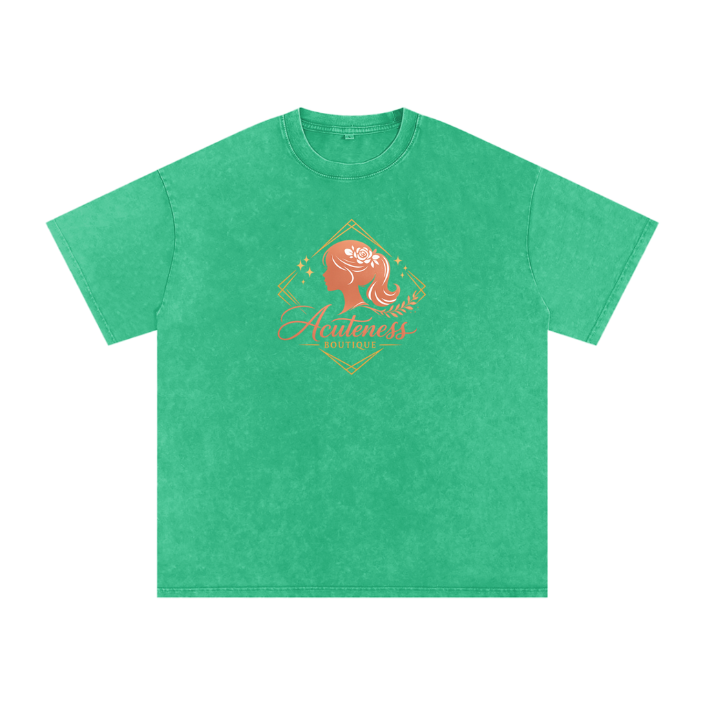 Snow Washed Oversized Cotton T-Shirt