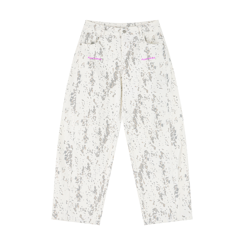 Women's Splatter Barrel Leg Jeans