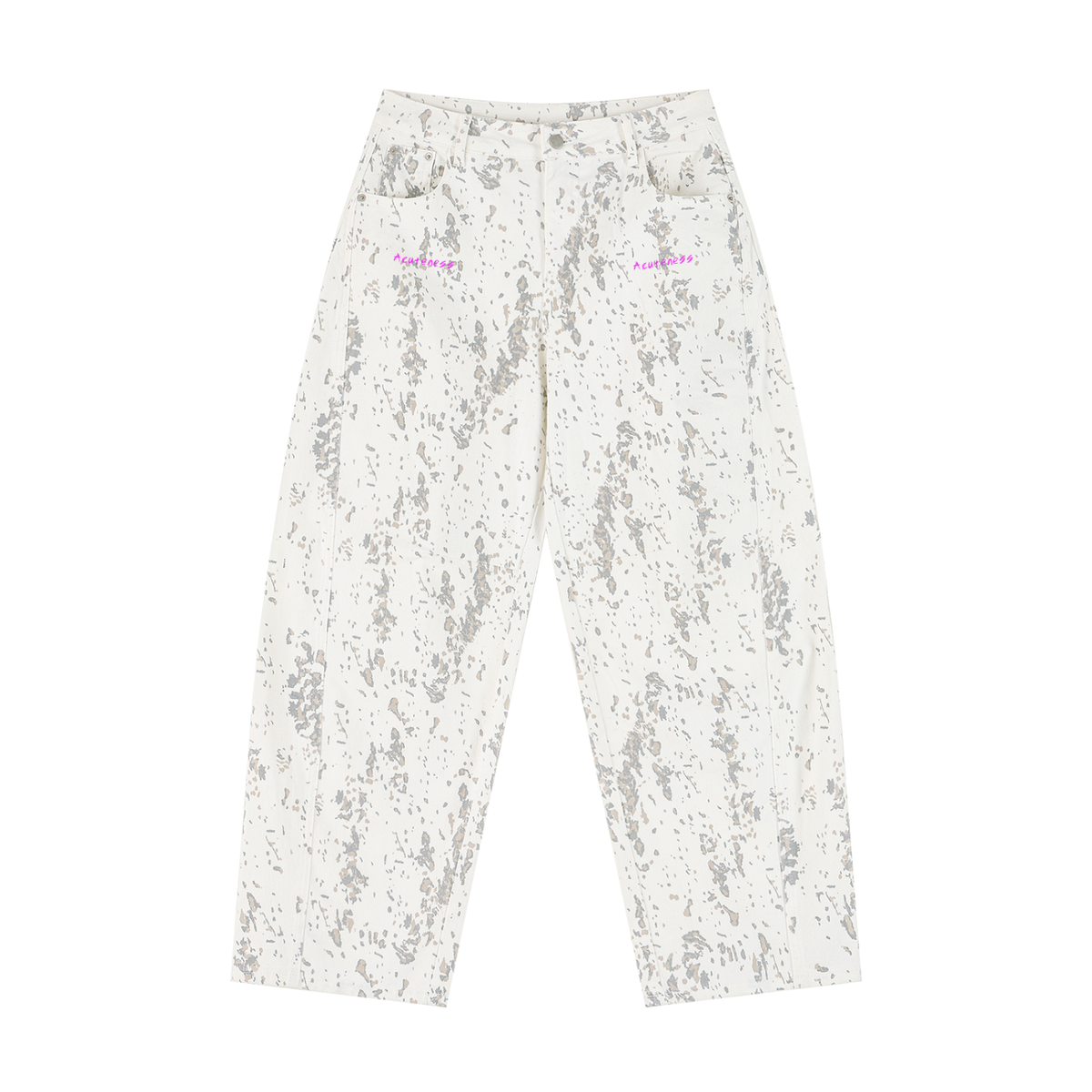 Women's Splatter Barrel Leg Jeans