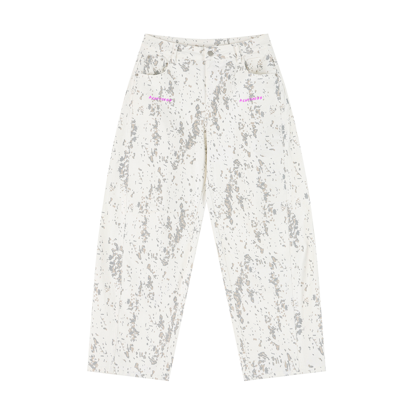 Women's Splatter Barrel Leg Jeans