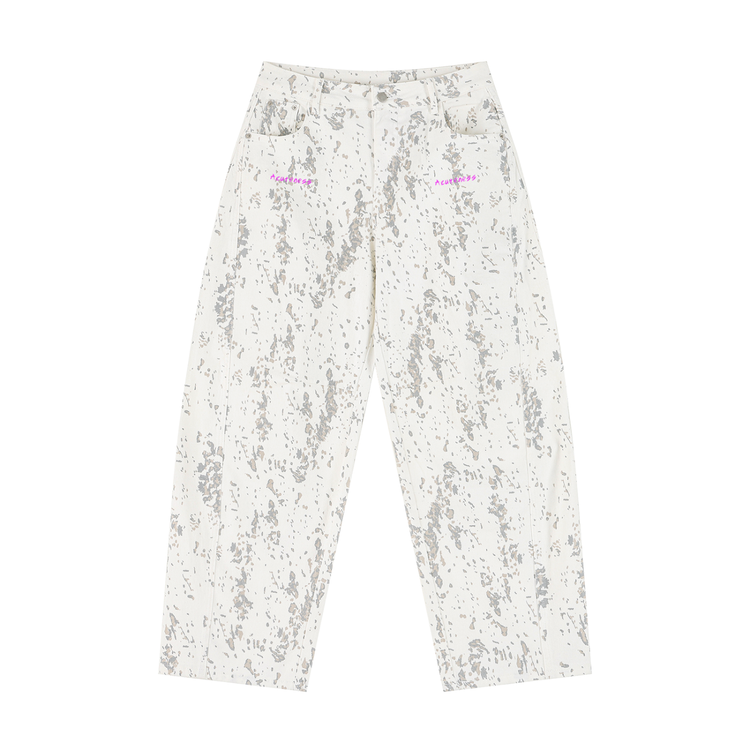 Women's Splatter Barrel Leg Jeans