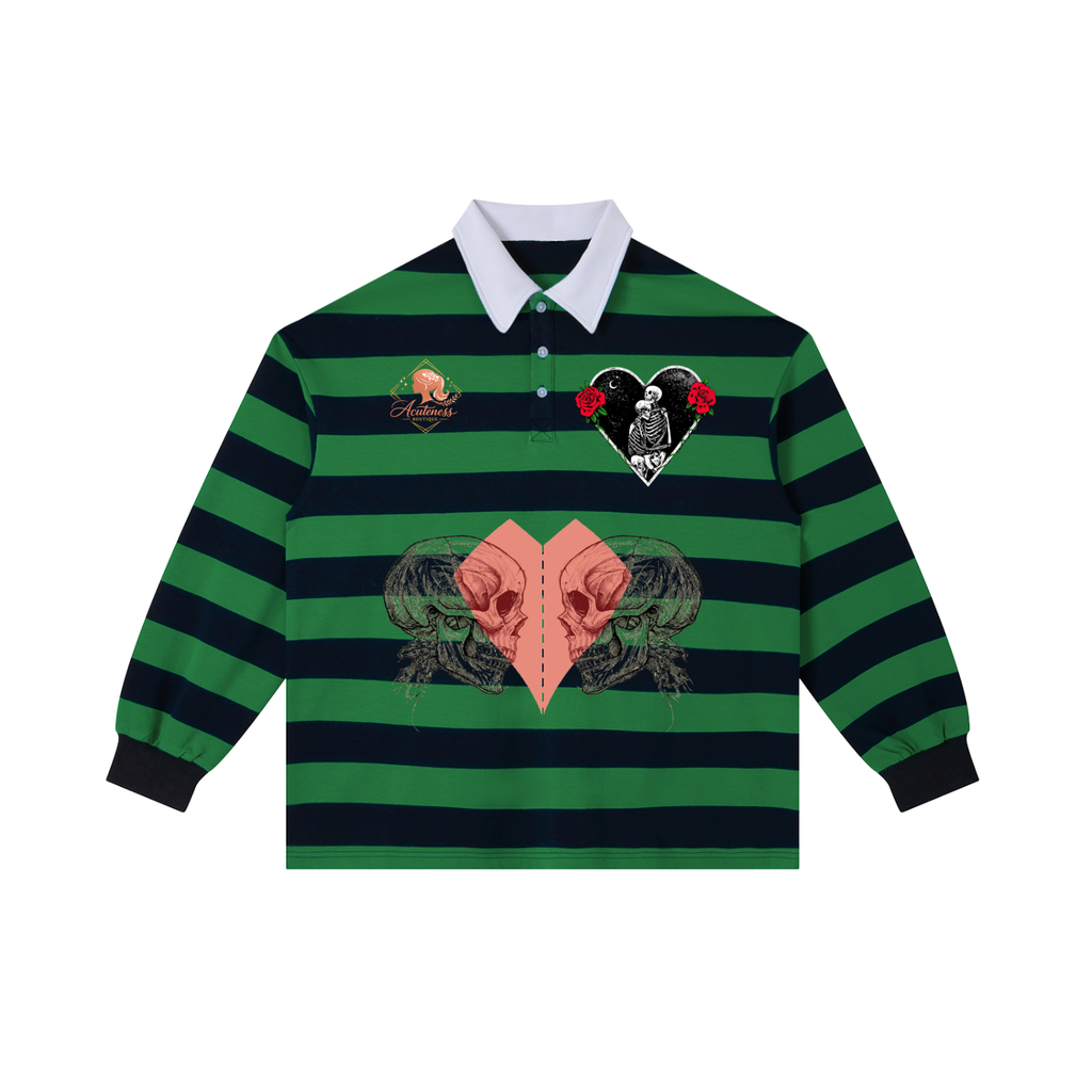 Color Block Stripe Polo Shirt
