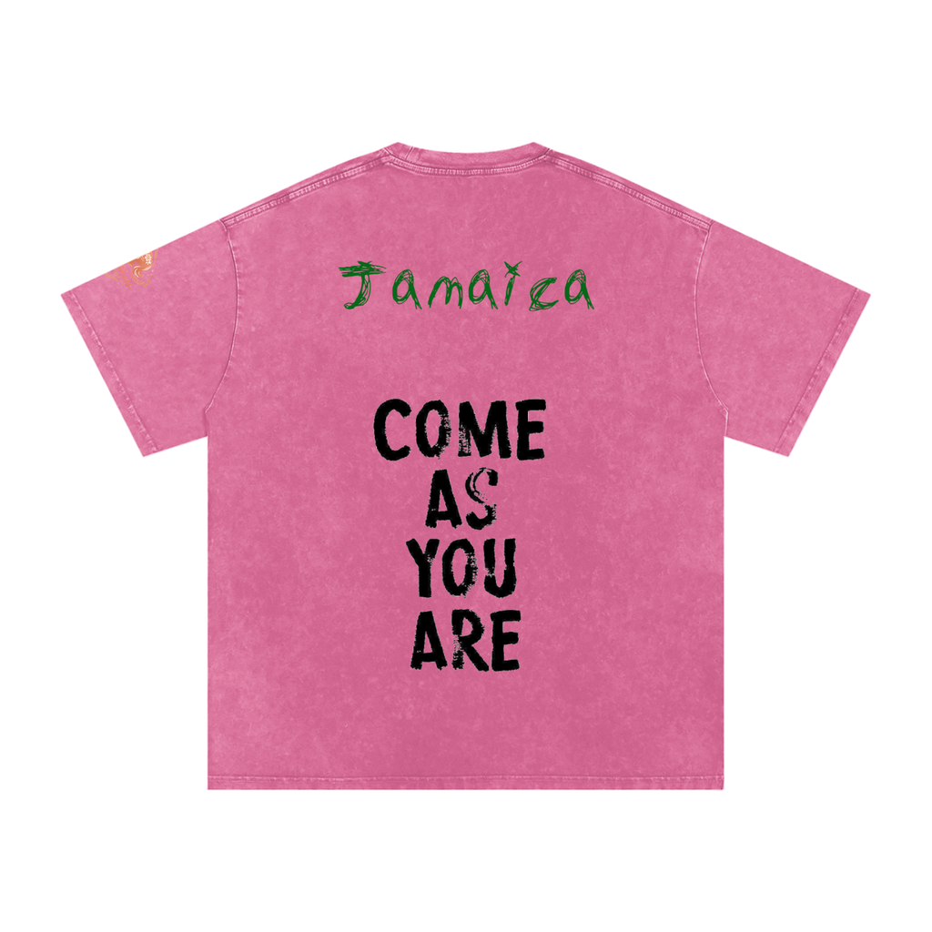 Snow Washed Oversized Cotton T-Shirt