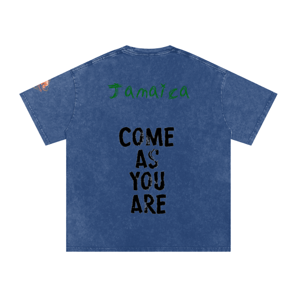 Snow Washed Oversized Cotton T-Shirt