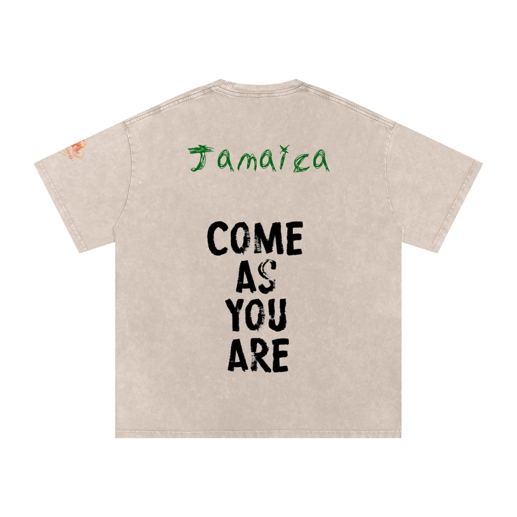 Snow Washed Oversized Cotton T-Shirt
