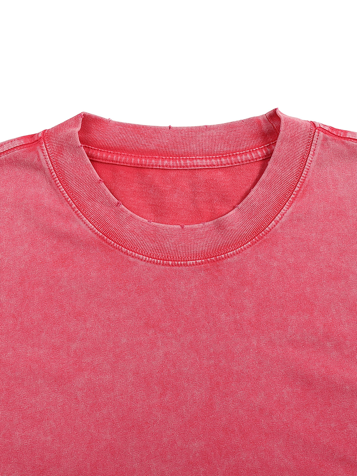 Snow Washed Frayed Edge T-Shirt