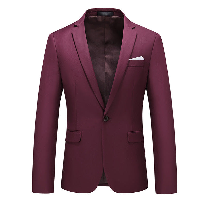 Mens Korean-style Slim-fit Business Suit Jacket