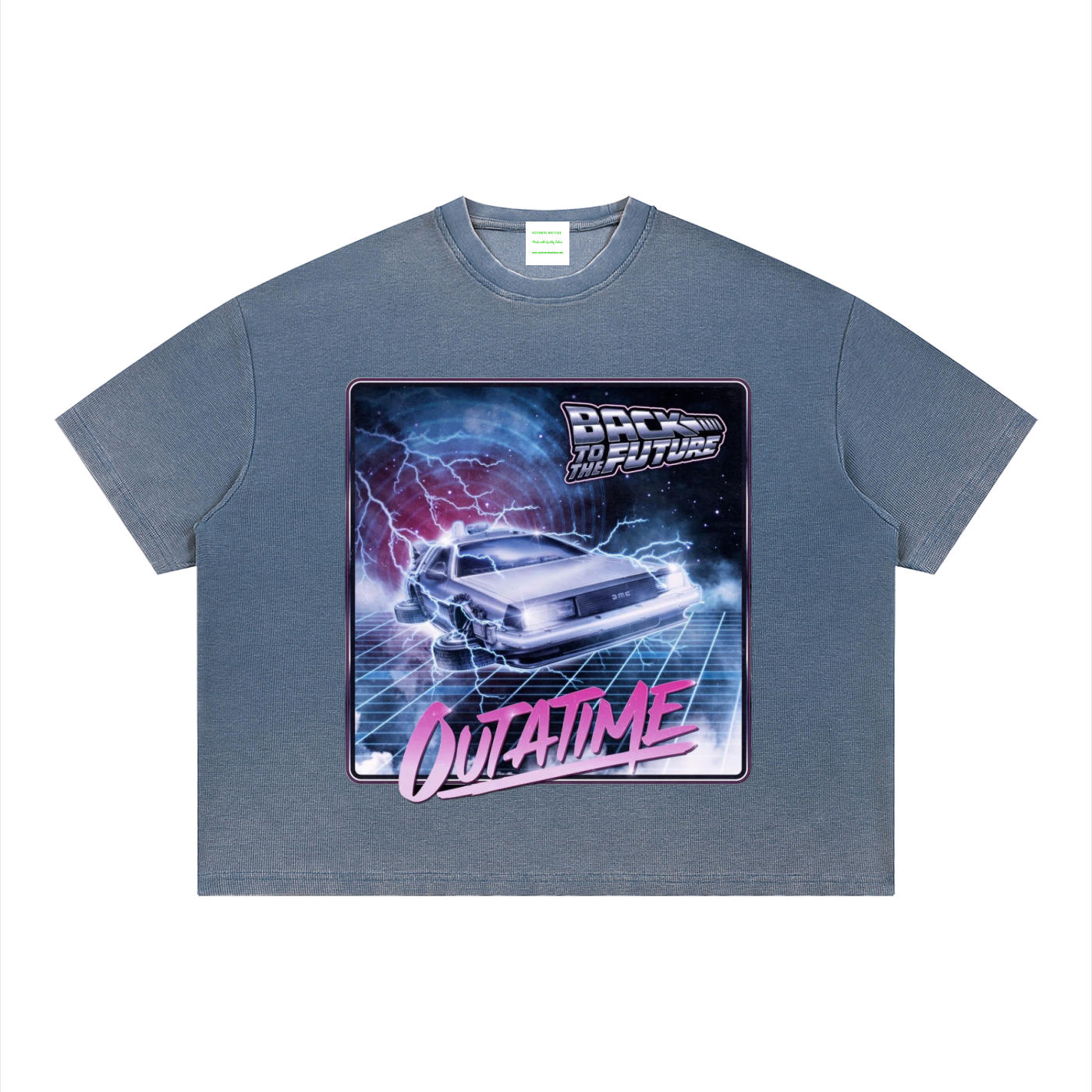 Unisex Vintage Wash Sunfade Boxy Waffle T-Shirt