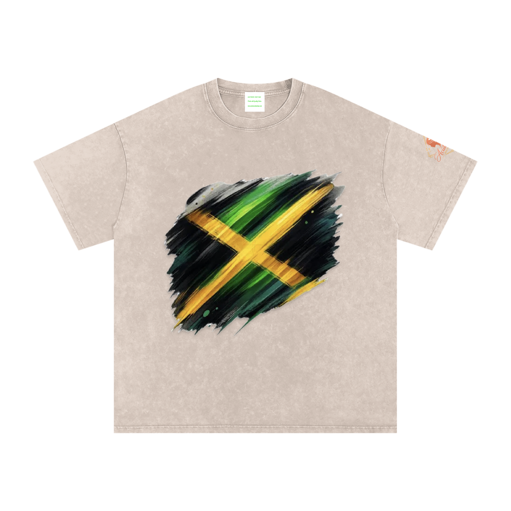Snow Washed Oversized Cotton T-Shirt