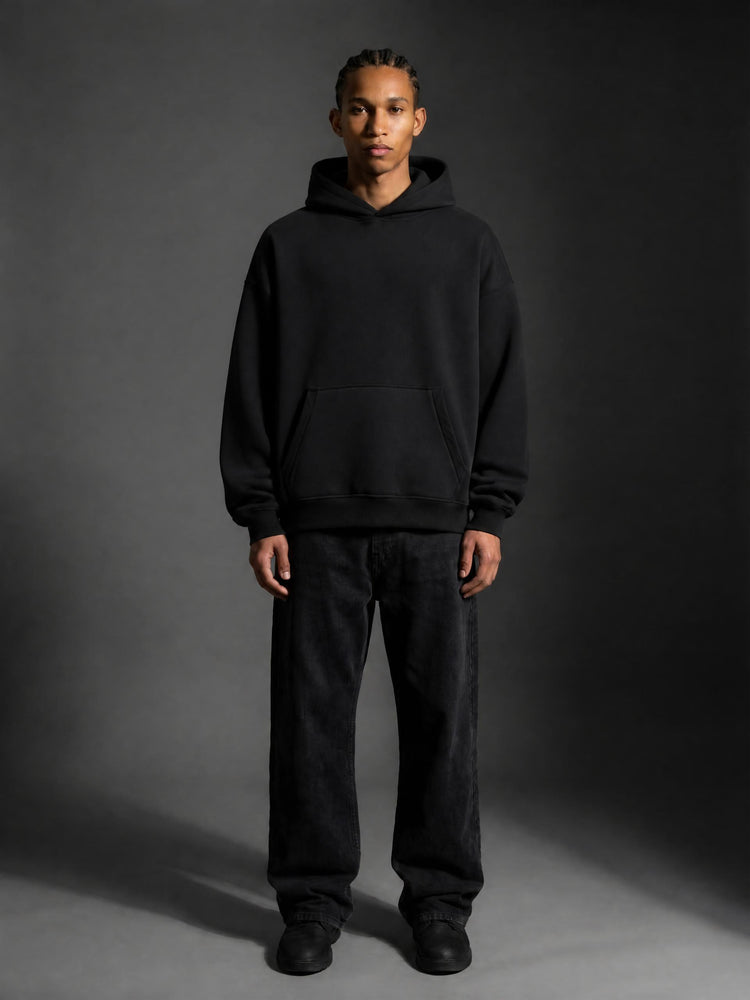 Essential Oversized Boxy Fit Fleece Hoodie