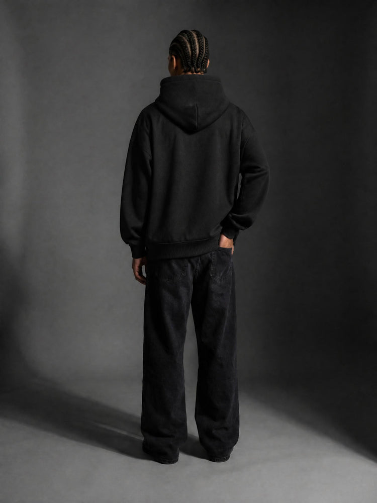 Essential Oversized Boxy Fit Fleece Hoodie