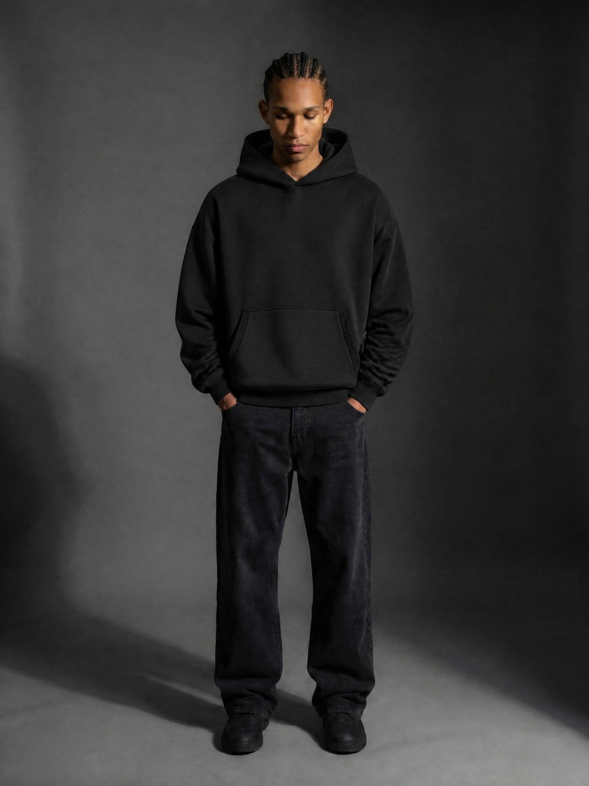 Essential Oversized Boxy Fit Fleece Hoodie