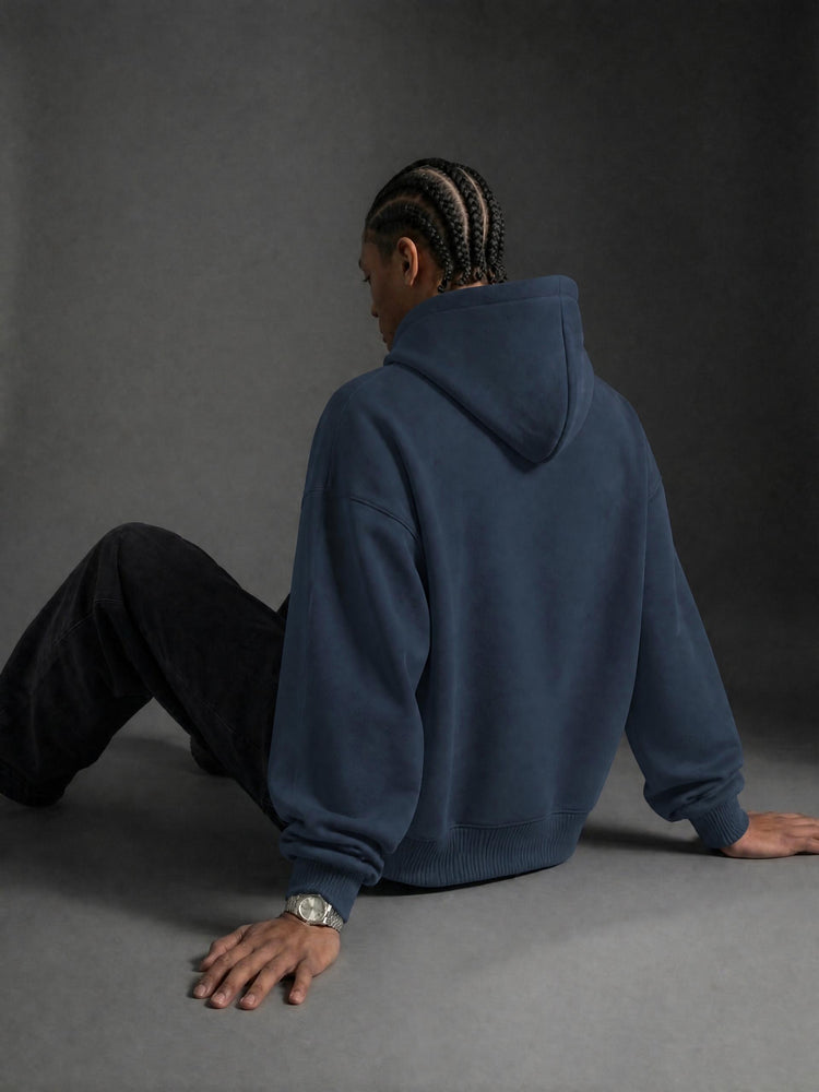 Essential Oversized Boxy Fit Fleece Hoodie