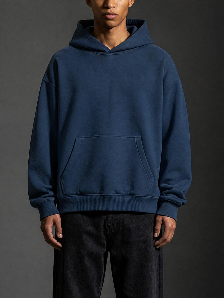 Essential Oversized Boxy Fit Fleece Hoodie