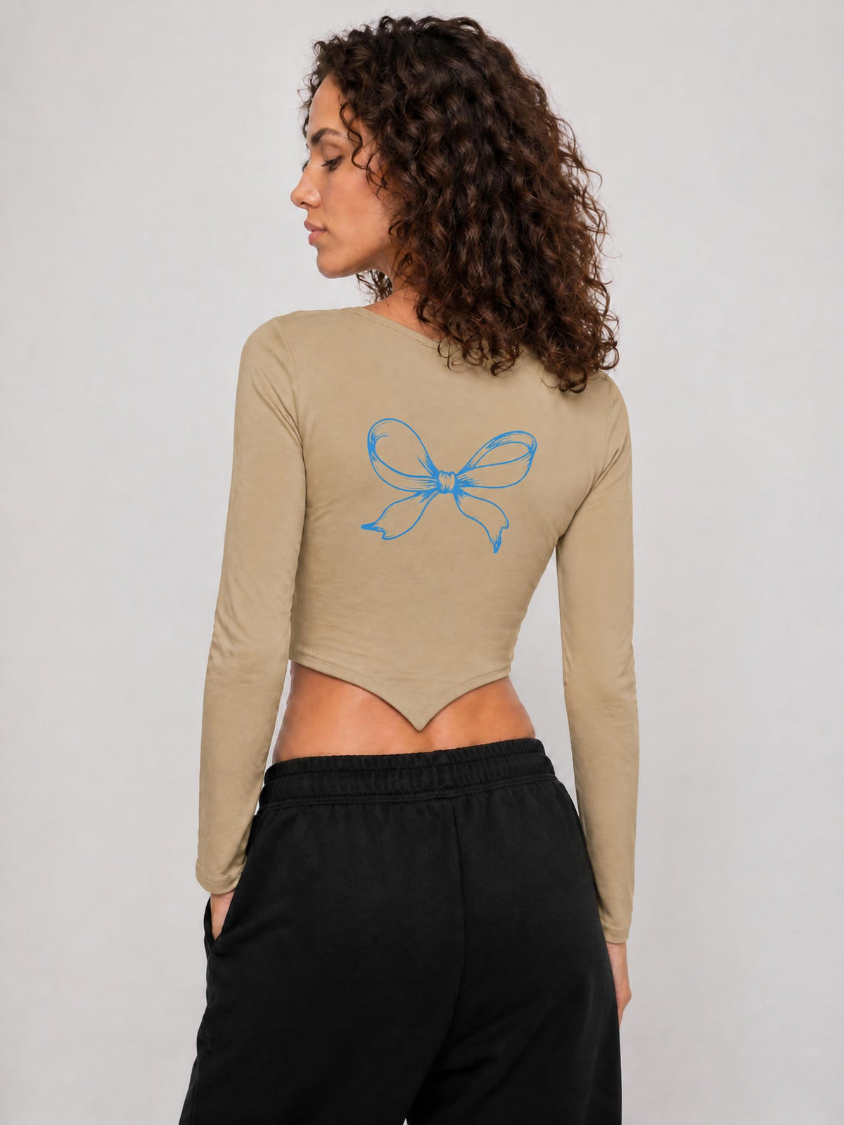 Women's Square Neck Cropped T-Shirt