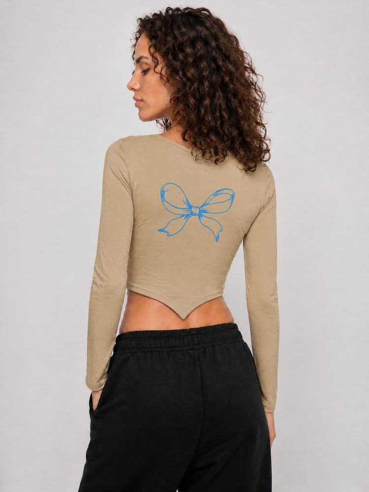 Women's Square Neck Cropped T-Shirt