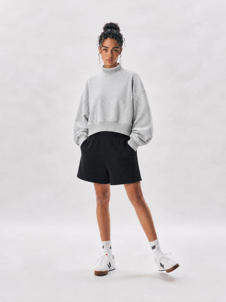 Women's Crop Mock Neck Sweatshirt