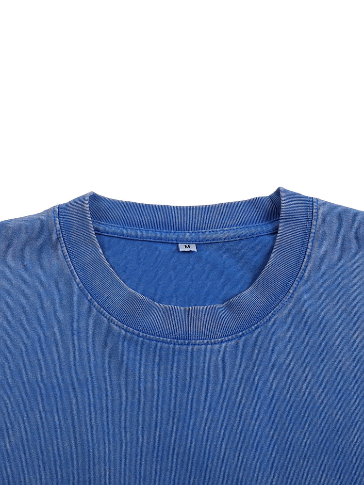 Snow Washed Oversized Cotton T-Shirt