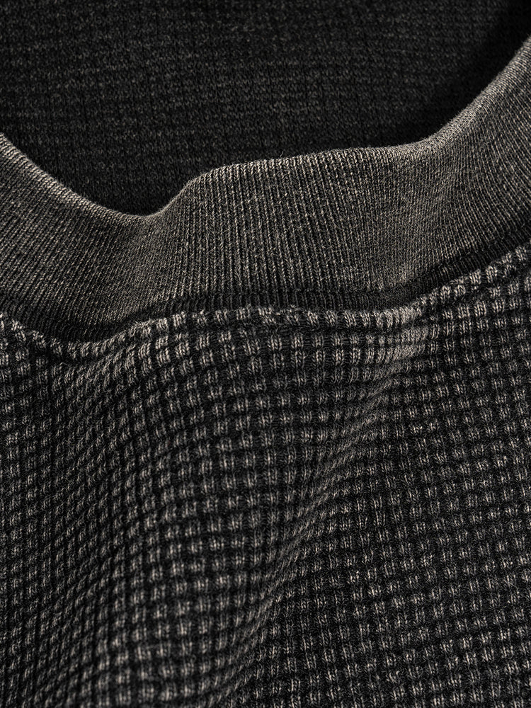 Textured Waffle Washed Boxy T-Shirt