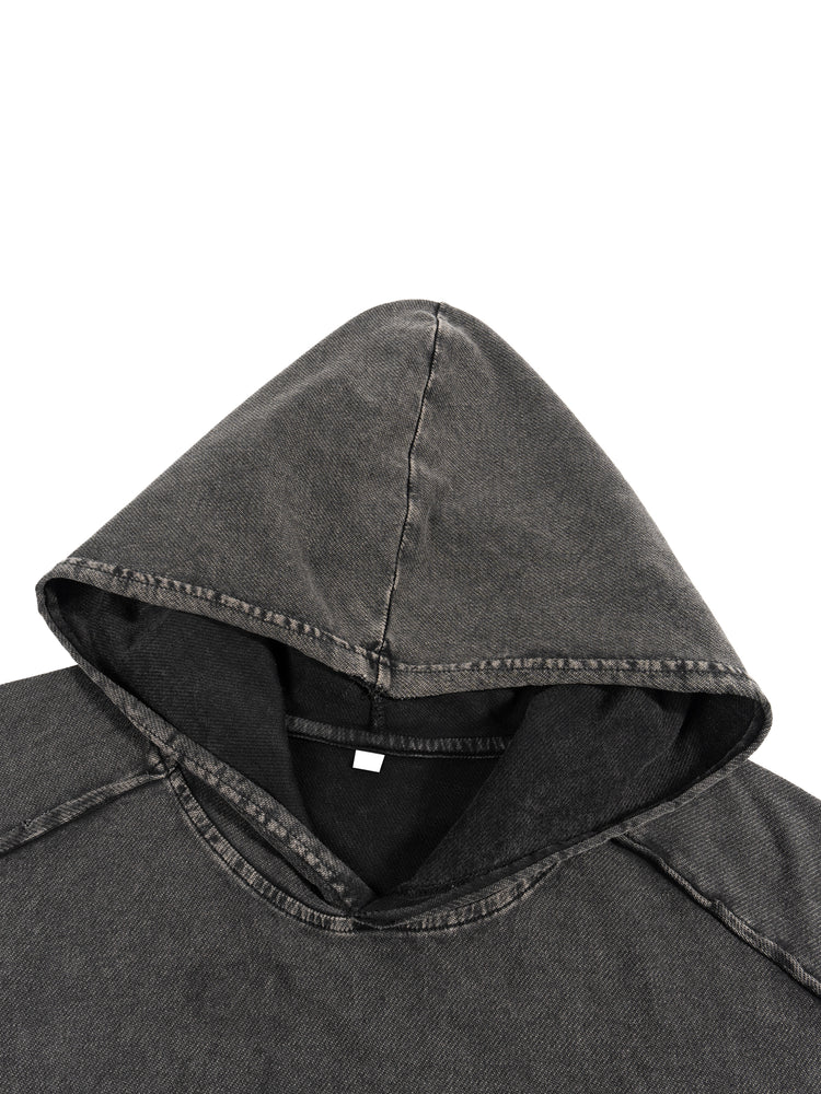 Snow Washed Boxy Hooded Tank Top