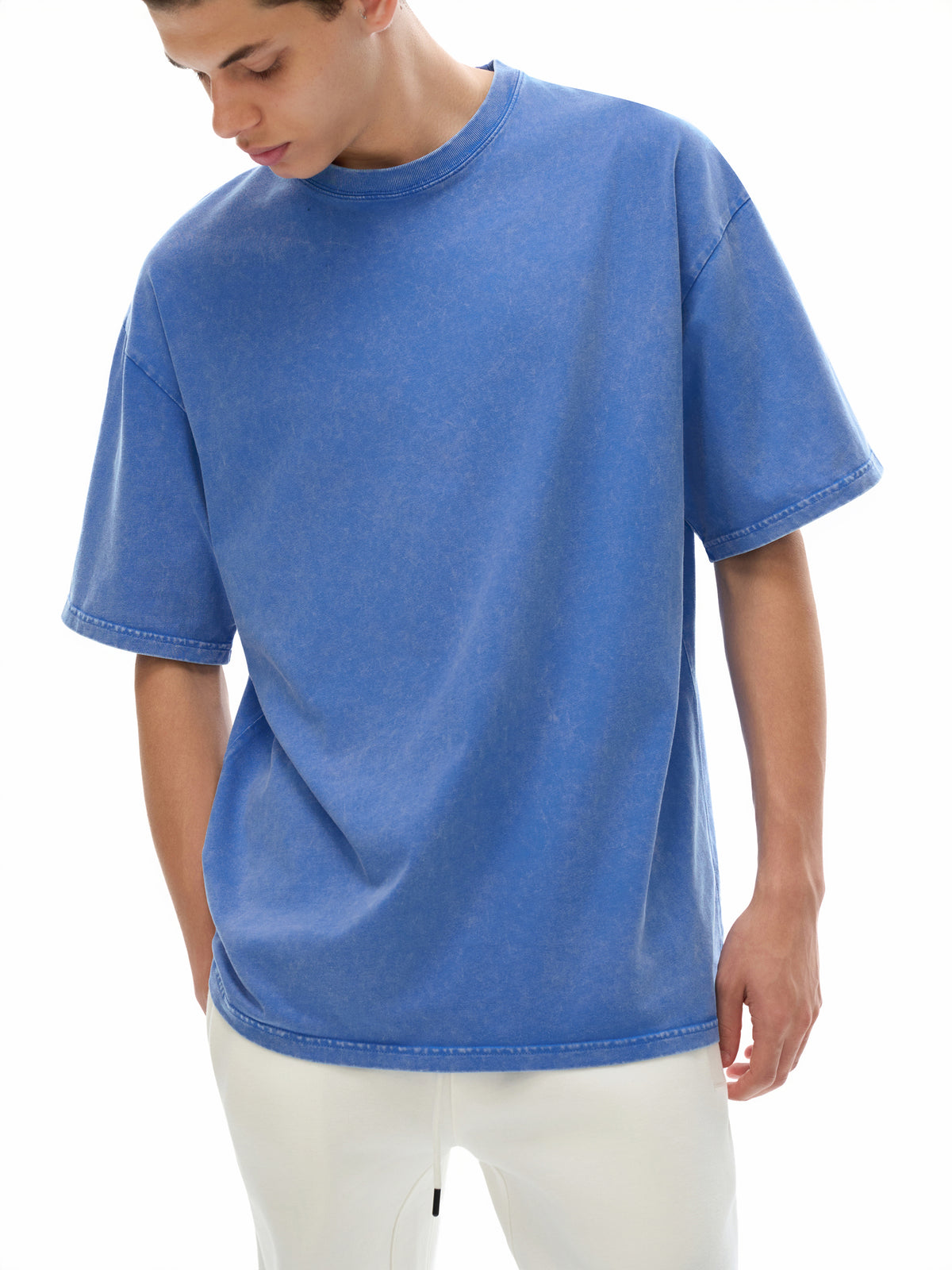 Snow Washed Oversized Cotton T-Shirt